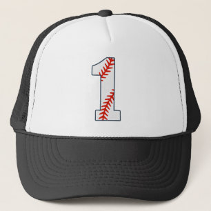 Baseball Jersey Number 1 Trucker Hat