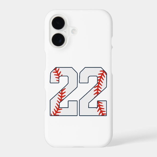 Baseball Jersey Number 22 iPhone Case (Back)