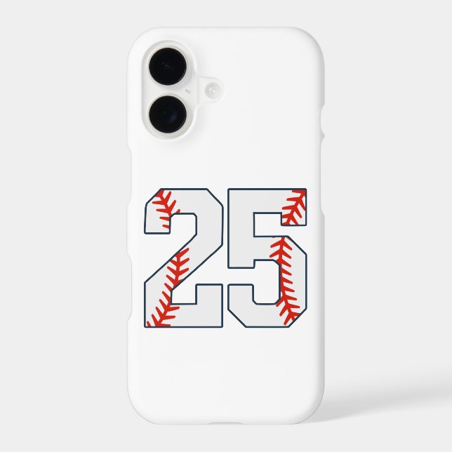 Baseball Jersey Number 25 iPhone Case (Back)