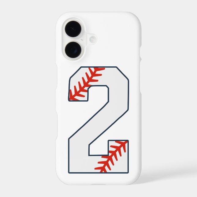 Baseball Jersey Number 2 Case-Mate iPhone Case (Back)