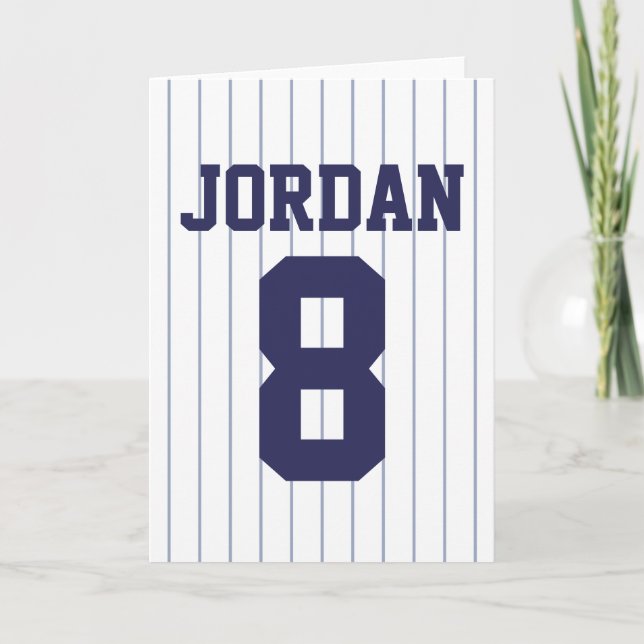 Baseball Jersey - Sports Theme Birthday Party Card (Front)