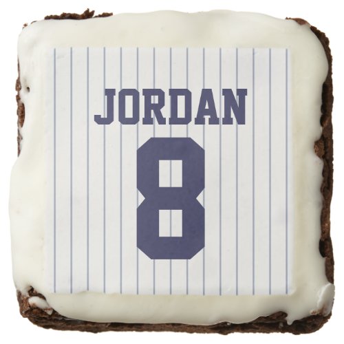 Baseball Jersey _ Sports Theme Birthday Party Chocolate Brownie
