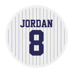 Baseball Jersey - Sports Theme Birthday Party Edible Frosting Rounds