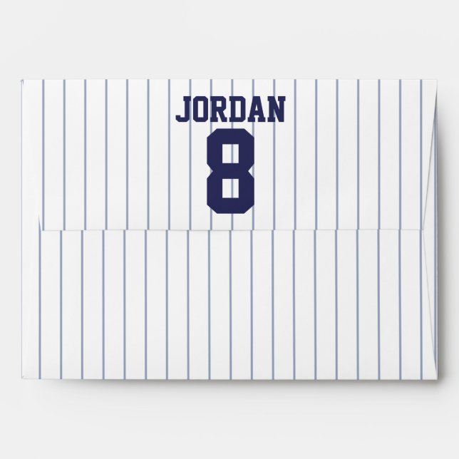 Baseball Jersey - Sports Theme Birthday Party Envelope (Back (Top Flap))