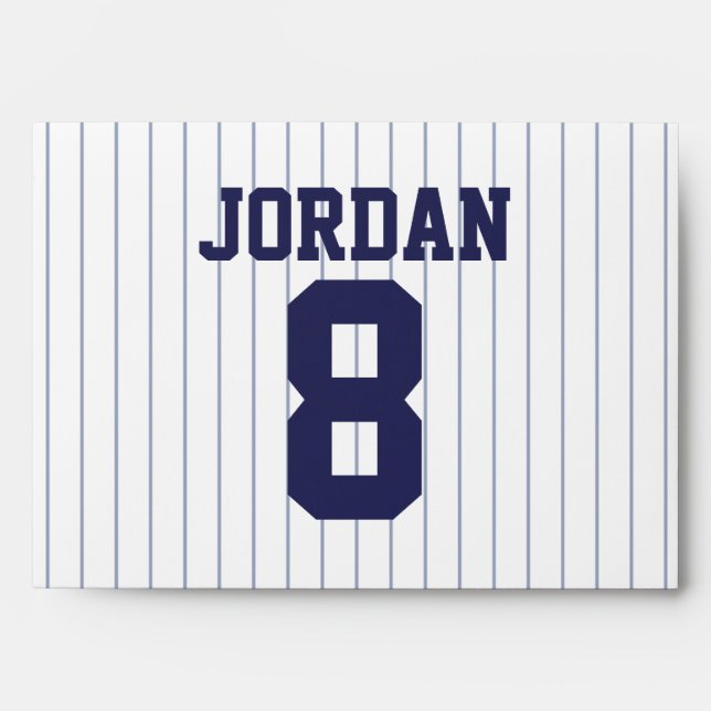 Baseball Jersey - Sports Theme Birthday Party Envelope (Front)