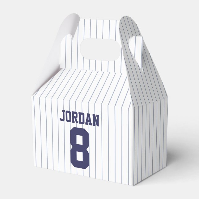 Baseball Jersey - Sports Theme Birthday Party Favor Boxes (Front Side)