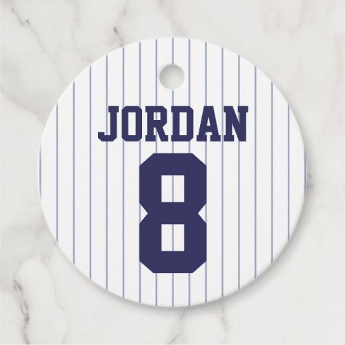 Baseball Jersey _ Sports Theme Birthday Party Favor Tags