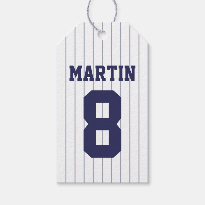 Baseball Jersey Sports Theme Birthday Party Gift Tags