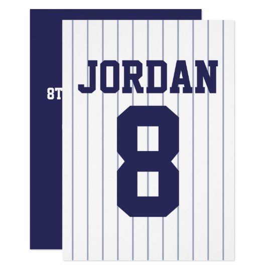 baseball jersey sports theme birthday party invitation zazzle com