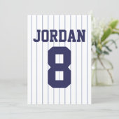 Baseball Jersey - Sports Theme Birthday Party Invitation (Standing Front)