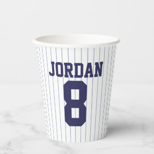 Baseball Jersey - Sports Theme Birthday Party Paper Cups