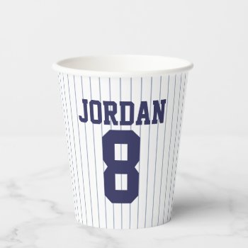 Baseball Jersey - Sports Theme Birthday Party Paper Cups by chingchingstudio at Zazzle