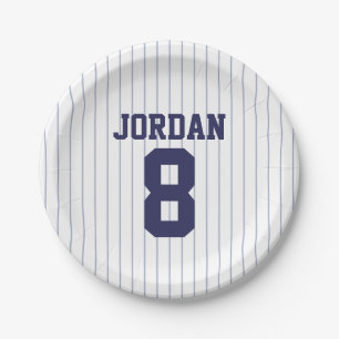Baseball Jersey - Sports Theme Birthday Party Paper Plates