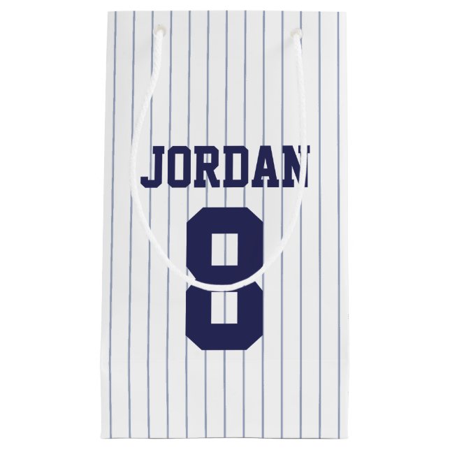 Baseball Jersey - Sports Theme Birthday Party Small Gift Bag (Front)