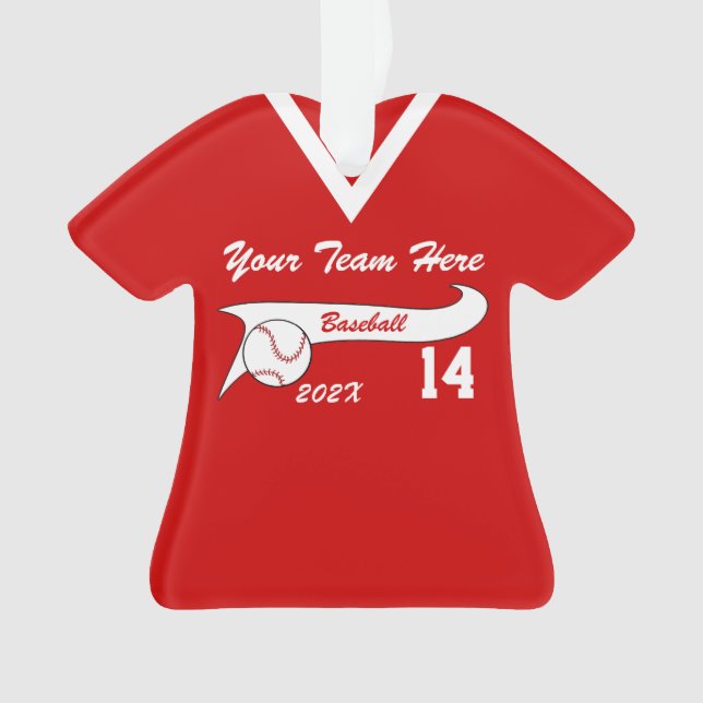 Baseball Jersey with Color Change Ornament (Front)