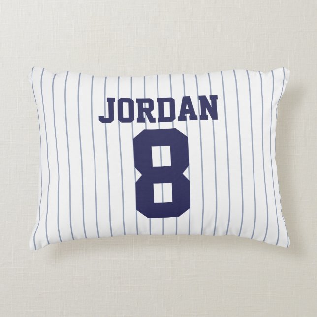 Baseball Jersey with Custom Name and Number Accent Pillow (Front)