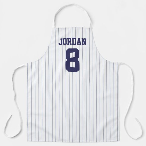 Baseball Jersey with Custom Name and Number Apron