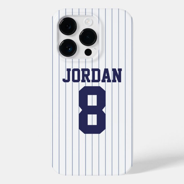 Baseball Jersey with Custom Name and Number Case-Mate iPhone Case (Back)