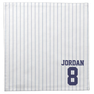Baseball Jersey with Custom Name and Number Cloth Napkin