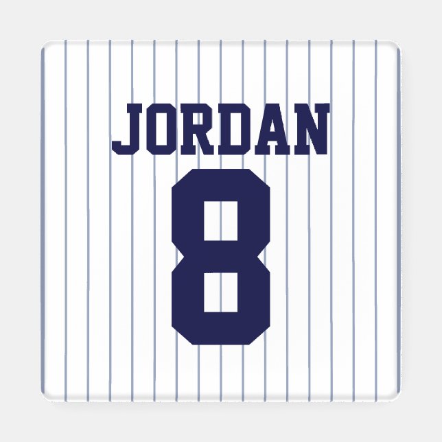 Baseball Jersey with Custom Name and Number Coaster Set (Single)