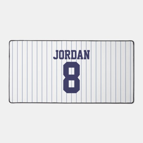 Baseball Jersey with Custom Name and Number Desk Mat