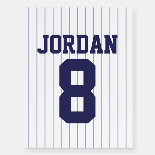 Baseball Jersey with Custom Name and Number Foam Board