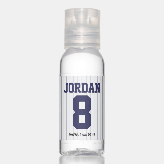 Baseball Jersey with Custom Name and Number Hand Sanitizer (Front)