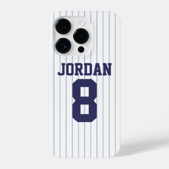 Baseball Jersey With Custom Name And Number Iphone 14 Pro Case by chingchingstudio at Zazzle