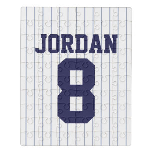 Baseball Jersey with Custom Name and Number Jigsaw Puzzle