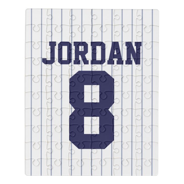 Baseball Jersey with Custom Name and Number Jigsaw Puzzle (Puzzle Vertical)