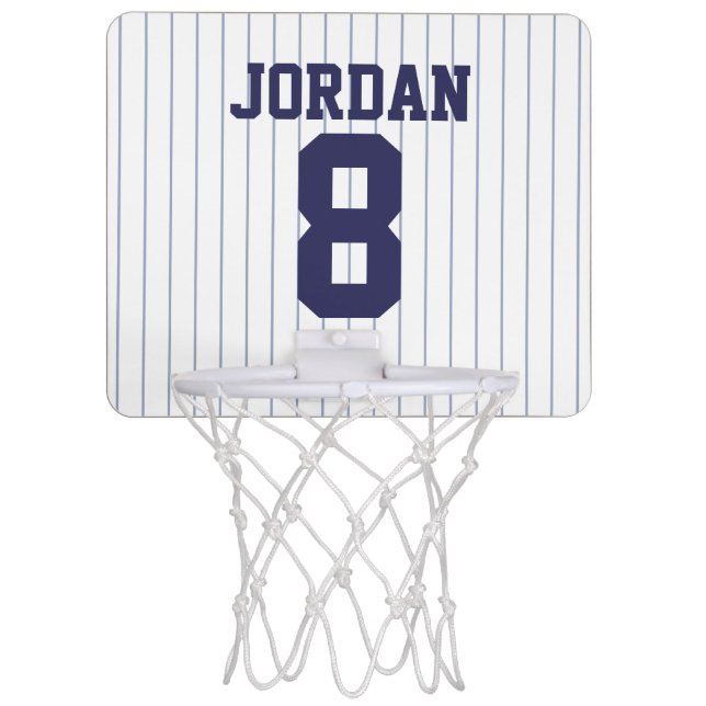 Baseball Jersey with Custom Name and Number Mini Basketball Hoop (Front)