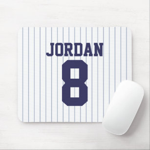 Baseball Jersey with Custom Name and Number Mouse Pad