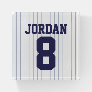 Baseball Jersey with Custom Name and Number Paperweight
