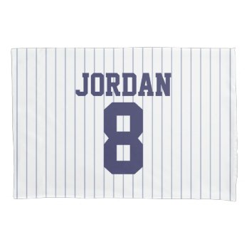 Baseball Jersey With Custom Name And Number Pillow Case by chingchingstudio at Zazzle