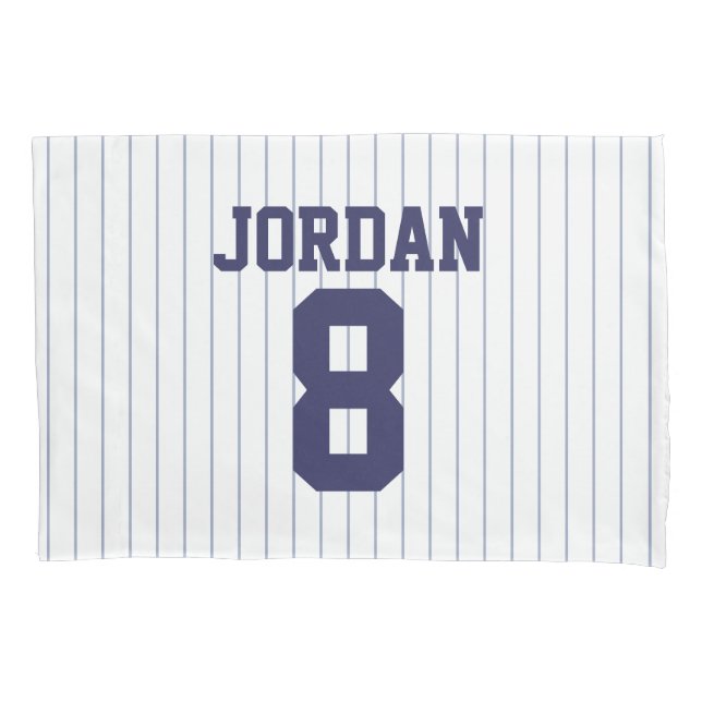 Baseball Jersey with Custom Name and Number Pillow Case (Front)