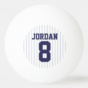 Baseball Jersey with Custom Name and Number Ping Pong Ball