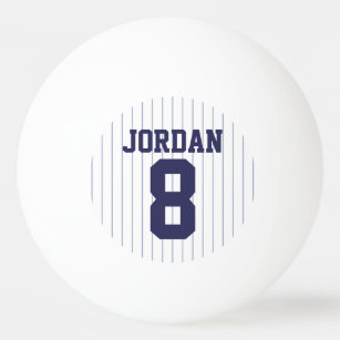 Baseball Jersey with Custom Name and Number Ping Pong Ball
