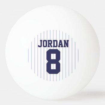 Baseball Jersey With Custom Name And Number Ping Pong Ball by chingchingstudio at Zazzle