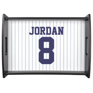 Baseball Jersey with Custom Name and Number Serving Tray