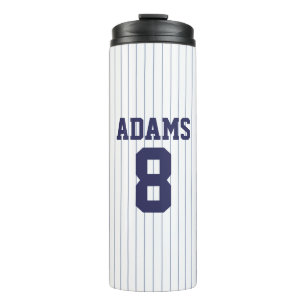 Baseball Jersey with Custom Name and Number Thermal Tumbler