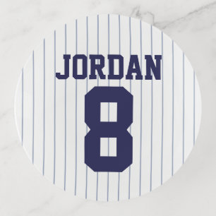 Baseball Jersey with Custom Name and Number Trinket Tray