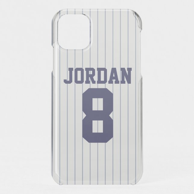 Baseball Jersey with Custom Name and Number Uncommon iPhone Case (Back)