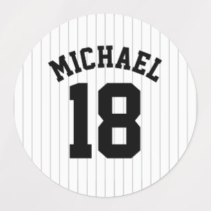 Baseball Jersey with Custom Name & Number Labels