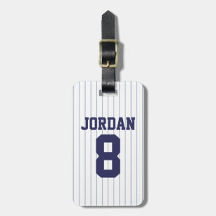 Baseball Jersey with Number Luggage Tag