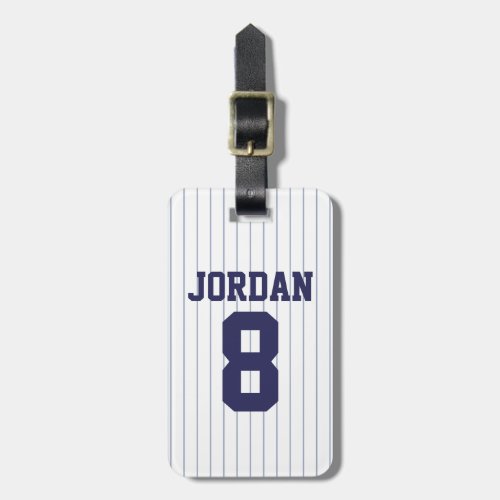 Baseball Jersey with Number Luggage Tag