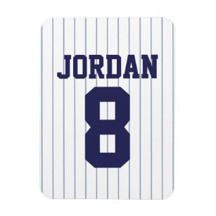 Baseball Jersey with Number Magnet