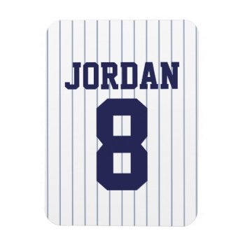 Baseball Jersey With Number Magnet by chingchingstudio at Zazzle