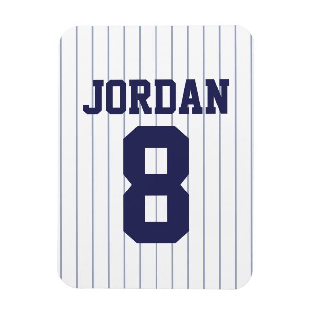Baseball Jersey with Number Magnet (Vertical)