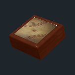 Baseball Jewelry Box<br><div class="desc">A great old time-y aged baseball with room for a name or custom monogram</div>