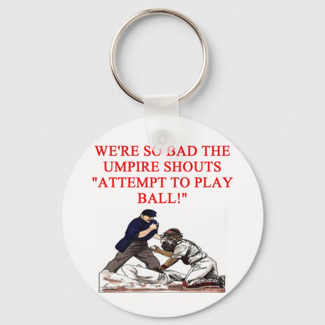baseball joke keychain (Front)